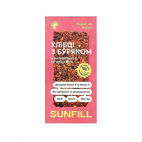 Хлібці з чорносливом та буряком Sunfill 100 г