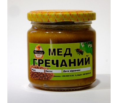 Натуральный гречишный мёд Пасека 250 г