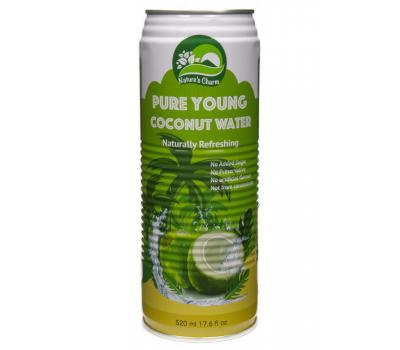 Кокосова вода без цукру Nature's Charm Pure Young Coconut Water 520 мл