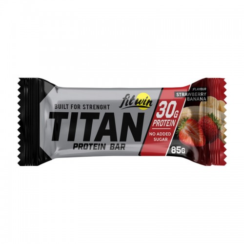 Протеиновый батончик Titan Bar банан-клубника FitWin 85 г