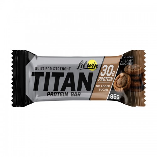 Протеїновий батончик Titan Bar вершкове печиво FitWin 85 г