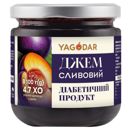 Джем для диабетиков со сливой Yagodar 210 г