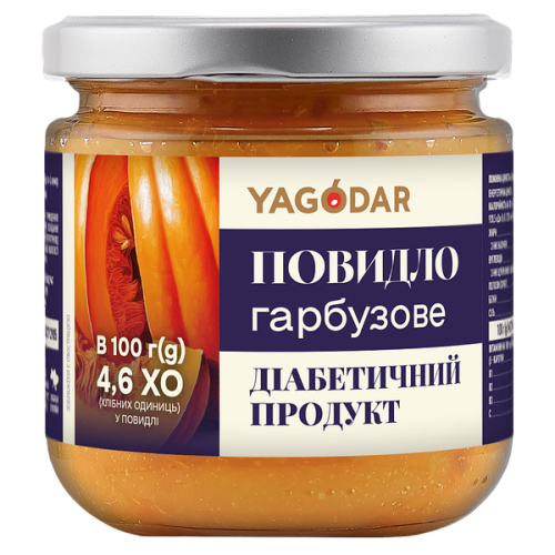 Тыквенное повидло для диабетиков Yagodar 210 г