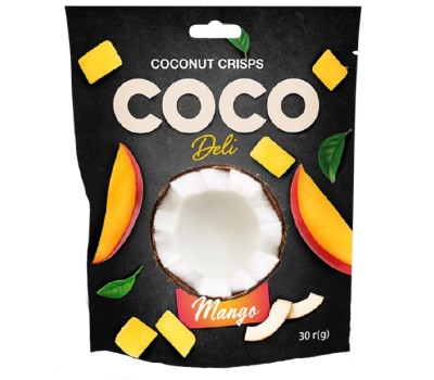 Кокосові чіпси Coco Deli з натуральним манго 30 г